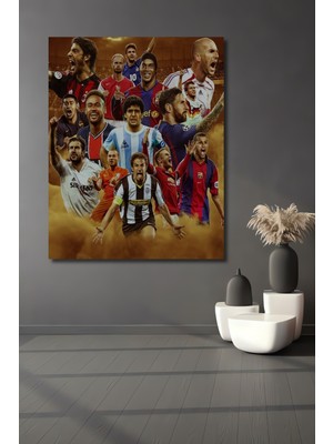 Teona Ahşap Futbol Efsaneleri Dekoratif Ahşap Mdf Ev/işyeri Duvar Tablo Dikdörtgen Ev/işyeri Duvar Tablo