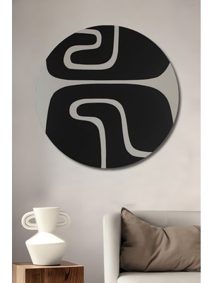 Teona Ahşap Soyut Sanat Modern Ahşap Mdf Dekoratif Ev/işyeri Duvar Tablo Yuvarlak Ev/işyeri Duvar Tablo