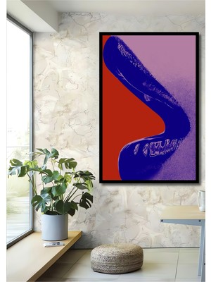 Teona Ahşap Çerçeve Görünümlü Soyut Renkli Sanat Ahşap Mdf Dekoratif Ev Duvar Tablo Dikdörtgen Ev Duvar Tablo