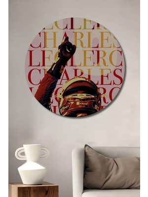 Teona Ahşap Charles Leclerc Ahşap Mdf Dekoratif Ev/işyeri Duvar Tablo Yuvarlak Ev/işyeri Duvar Tablo
