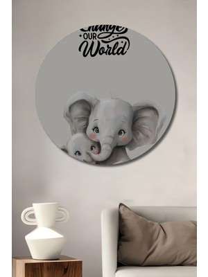 Teona Ahşap Fil Kitap Dekoratif Ahşap Mdf Ev/işyeri Duvar Tablo Yuvarlak Ev/işyeri Duvar Tablo