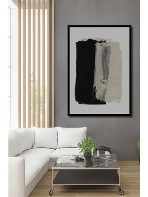 Teona Ahşap Çerçeve Görünümlü Soyut Sanat Renk Patlaması Dekoratif Ahşap Mdf Tablo Dikdörtgen Tablo