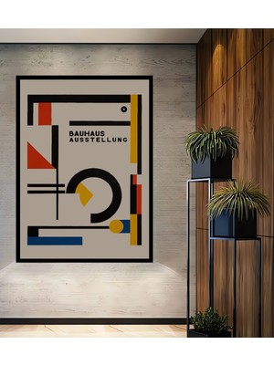 Teona Ahşap Çerçeve Görünümlü Bauhaus Tarzı Dekoratif Ahşap Mdf Ev Duvar Tablo Dikdörtgen Ev Duvar Tablo