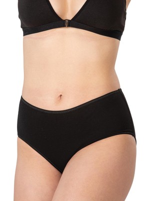 Kapsulavm Siyah Mı Emay 1442 Modal Coton Yüksekbel Külot