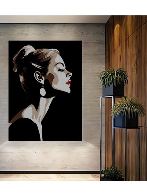 Teona Ahşap Zarif Kadın Silüeti Ahşap Mdf Dekoratif Ev/işyeri Duvar Tablo Dikdörtgen Ev/işyeri Duvar Tablo