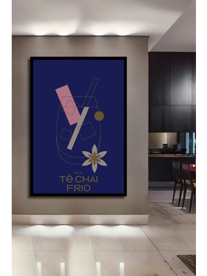 Teona Ahşap Çerçeve Görünümlü Minimalist Içecek Tasarımı Ahşap Mdf Dekoratif Tablo Dikdörtgen Tablo