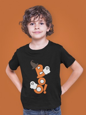 Bumeta Cadılar Bayramına Özel Boo Halloween Çocuk Tişört T-Shirt