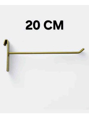 Akkaya DEKORASYON'DAN:100 Adet 20 cm Altın Rengi, Tel Pano Kancası, Raf Kancası, Pano Teli, Askılık Teli, Mağaza Askılığı