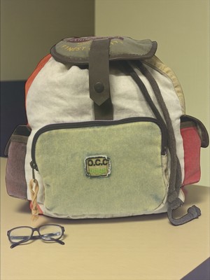 Old Cotton Cargo Kaliteli Tek Gözlü Vintage Salaş Disayn Unisex Sırt Günlük Okul Gezi Kamp Trekking Çantası 29CMX36CM