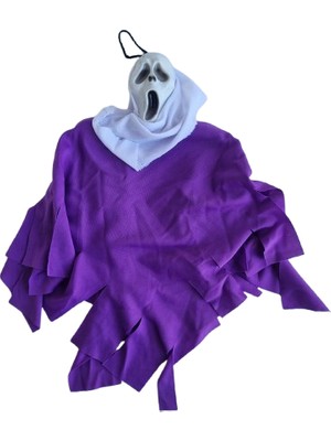 Dodomar Halloween Cadılar Bayramı Iskelet Çığlık Mor-Beyaz Kapı Süsü