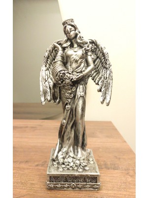 Antioch Art and Design Tasarım Kanatlı Fortuna Biblo 27 cm Ev Dekor Dekoratif Hediyelik