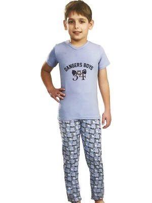 Kapsulavm Baskılı Erkek Çocuk Pijama Takımı 7321