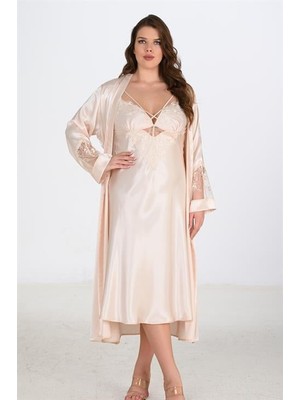 Beruflic 2li Fildişi Sabahlık Takımı Bigsize 6222