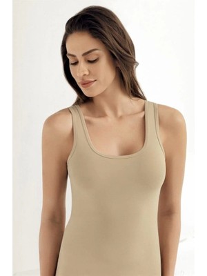 Kapsulavm Ten Rengi Geniş Askılı Ribana Atlet B004