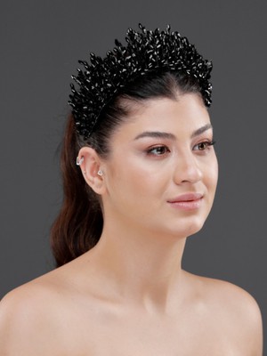 Magic Tiara Kristal Detaylı Işıltılı Gelin, Kutlama Tacı – Zarif Taşlı Düğün, Nişan ve Kına Saç Aksesuarı