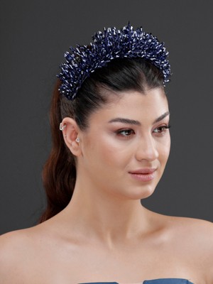 Magic Tiara Kristal Detaylı Işıltılı Gelin, Kutlama Tacı – Zarif Taşlı Düğün, Nişan ve Kına Saç Aksesuarı