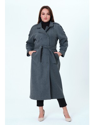 Glr & Gym Karen Kadın Spor Kışlık Astarlı Örme Kaşe Manto