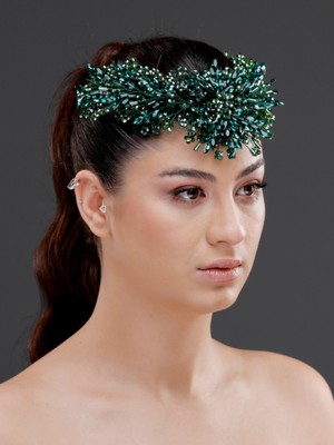 Magic Tiara Kristal Çiçek Detaylı Işıltılı Taç – Zarif Saç Aksesuarı