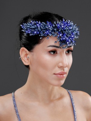 Magic Tiara Kristal Çiçek Detaylı Işıltılı Taç – Zarif Saç Aksesuarı