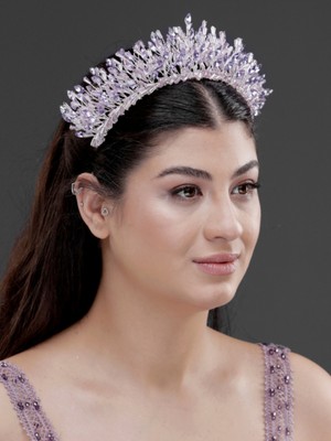 Magic Tiara Taş Detaylı Kristal Prenses Taç – Işıltılı Gelin, Nişan ve Özel Davet Saç Aksesuarı
