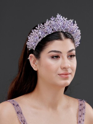 Magic Tiara Kristal Taşlı Işıltılı Taç – Zarif Saç Aksesuarı