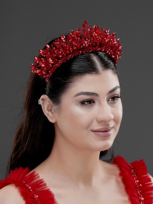Magic Tiara Taş Detaylı Kristal Prenses Taç – Işıltılı Gelin, Nişan ve Özel Davet Saç Aksesuarı