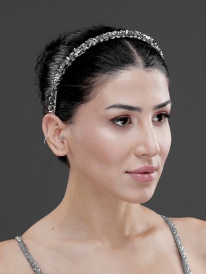 Magic Tiara Kristal Taşlı Zarif Taç – Özel Gün, Nişan, Kına ve Gelin Saç Aksesuarı