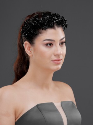 Magic Tiara Kristal Taşlı Geniş Form Zarif Taç – Gelin, Nişan ve Özel Gün Saç Aksesuarı