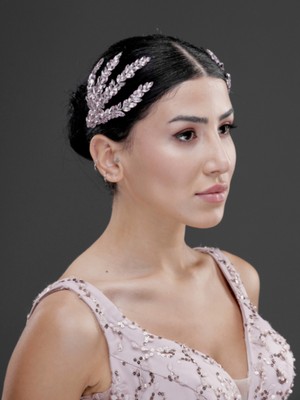 Magic Tiara Yaprak Formlu Kristal Taşlı Şık Saç Tokası – Gelin, Nişan ve Özel Gün Saç Aksesuarı (2'li paket)