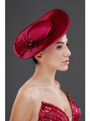 Magic Tiara Inci ve Taş Detaylı Özel Tasarım Şapka – Gelin, Nişan, Davet Aksesuarı