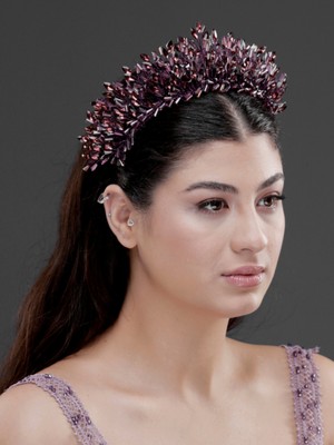Magic Tiara Taş Detaylı Kristal Prenses Taç – Işıltılı Gelin, Nişan ve Özel Davet Saç Aksesuarı