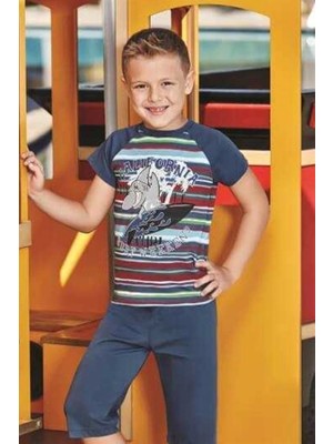 Kapsulavm Erkek Çocuk Kapri Takımı %100 Pamuklu 5333