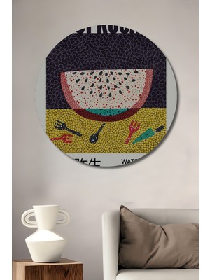 Teona Ahşap Yayoi Kusama Ahşap Mdf Dekoratif Ev/işyeri Duvar Tablo Yuvarlak Ev/işyeri Duvar Tablo