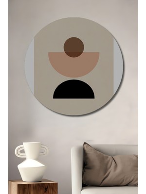 Teona Ahşap Minimalist Soyut Sanat Ahşap Mdf Dekoratif Ev/işyeri Duvar Tablo Yuvarlak Ev/işyeri Duvar Tablo