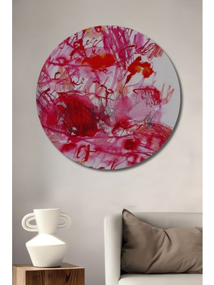Teona Ahşap Renkli Soyut Sanat Ahşap Mdf Dekoratif Ev/işyeri Duvar Tablo Yuvarlak Ev/işyeri Duvar Tablo
