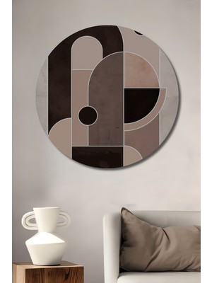 Teona Ahşap Modern Soyut Geometrik Ahşap Mdf Dekoratif Ev/işyeri Duvar Tablo Yuvarlak Ev/işyeri Duvar Tablo