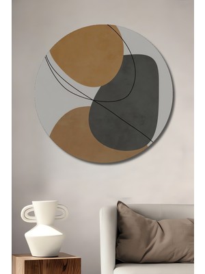 Teona Ahşap Soyut Sanat Ahşap Mdf Dekoratif Ev/işyeri Duvar Tablo Yuvarlak Ev/işyeri Duvar Tablo
