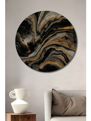 Teona Ahşap Soyut Akış Dekoratif Ahşap Mdf Ev/işyeri Duvar Tablo Yuvarlak Ev/işyeri Duvar Tablo