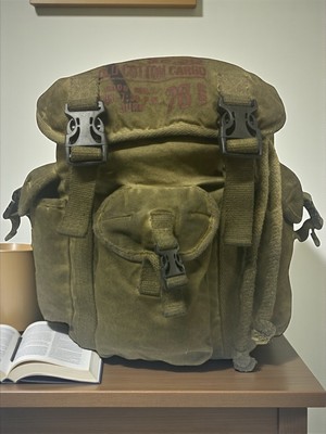 Old Cotton Cargo Kaliteli Tek Gözlü Vintage Disayn Unisex Sırt Günlük Okul Gezi Kamp Trekking Çantası Kc Ahtapot Bag