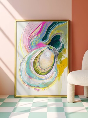 Fuart.Co Deniz Kabuğu Dijital Baskı Poster (Çerçevesiz) SOFU