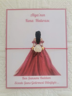 İ&DBABY 24 Adet Kişiye Özel Gül Inci Model Düğün Nikah Nişan Söz Kına Hatırası Dağıtmalık Hediyelik Bileklik