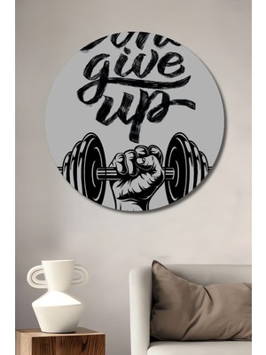 Teona Ahşap Vazgeçme Motivasyon Ağırlık Dekoratif Ahşap Mdf Işyeri Duvar Tablo Yuvarlak Işyeri Duvar Tablo