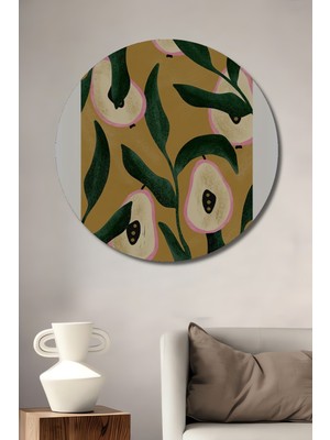 Teona Ahşap Mexico City Meyve Pazarı Dekoratif Ahşap Mdf Ev/işyeri Duvar Tablo Yuvarlak Ev/işyeri Duvar Tablo