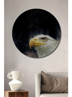 Teona Ahşap Kartal Gücü Dekoratif Ahşap Mdf Ev/işyeri Duvar Tablo Yuvarlak Ev/işyeri Duvar Tablo