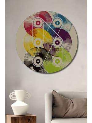 Teona Ahşap Renkli Plaklar Dekoratif Ahşap Mdf Ev/işyeri Duvar Tablo Yuvarlak Ev/işyeri Duvar Tablo