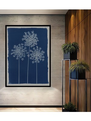 Teona Ahşap Çerçeve Görünümlü Üç Lüle Dekoratif Ahşap Mdf Işyeri Duvar Tablo Dikdörtgen Işyeri Duvar Tablo