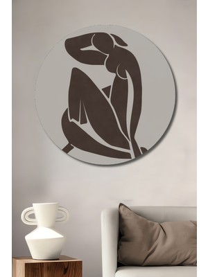 Teona Ahşap Matisse Stilinde Dekoratif Ahşap Mdf Ev/işyeri Duvar Tablo Yuvarlak Ev/işyeri Duvar Tablo