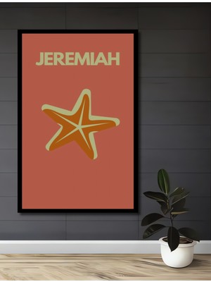 Teona Ahşap Çerçeve Görünümlü Deniz Yıldızı Dekoratif Ahşap Mdf Ev Duvar Tablo Dikdörtgen Ev Duvar Tablo