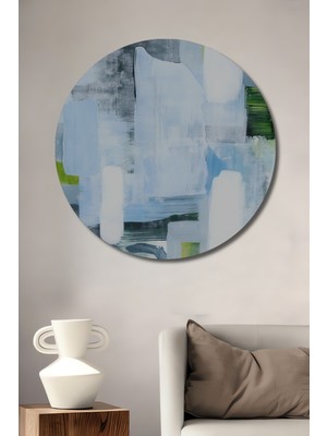 Teona Ahşap Soyut Sanat Dekoratif Ahşap Mdf Ev/işyeri Duvar Tablo Yuvarlak Ev/işyeri Duvar Tablo