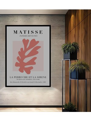 Teona Ahşap Çerçeve Görünümlü Matisse La Perruche Et La Sirene Dekoratif Ahşap Mdf Tablo Dikdörtgen Tablo